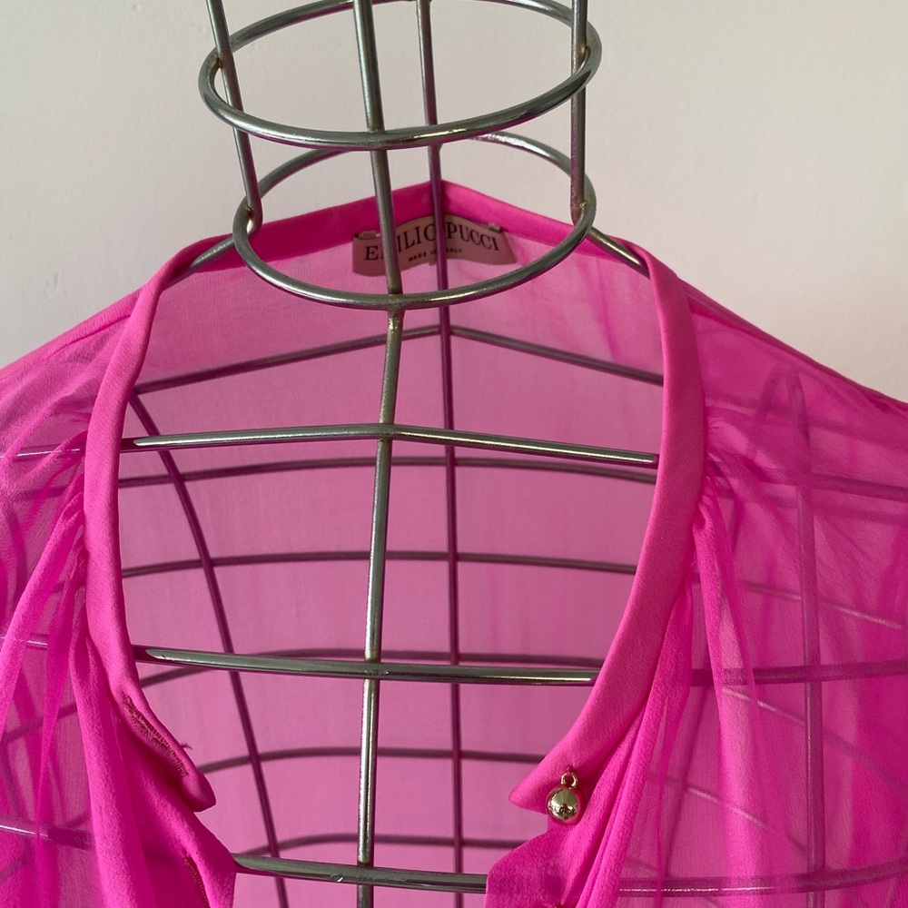 Emilio Pucci pink blouse with lining - Picture 8 of 8